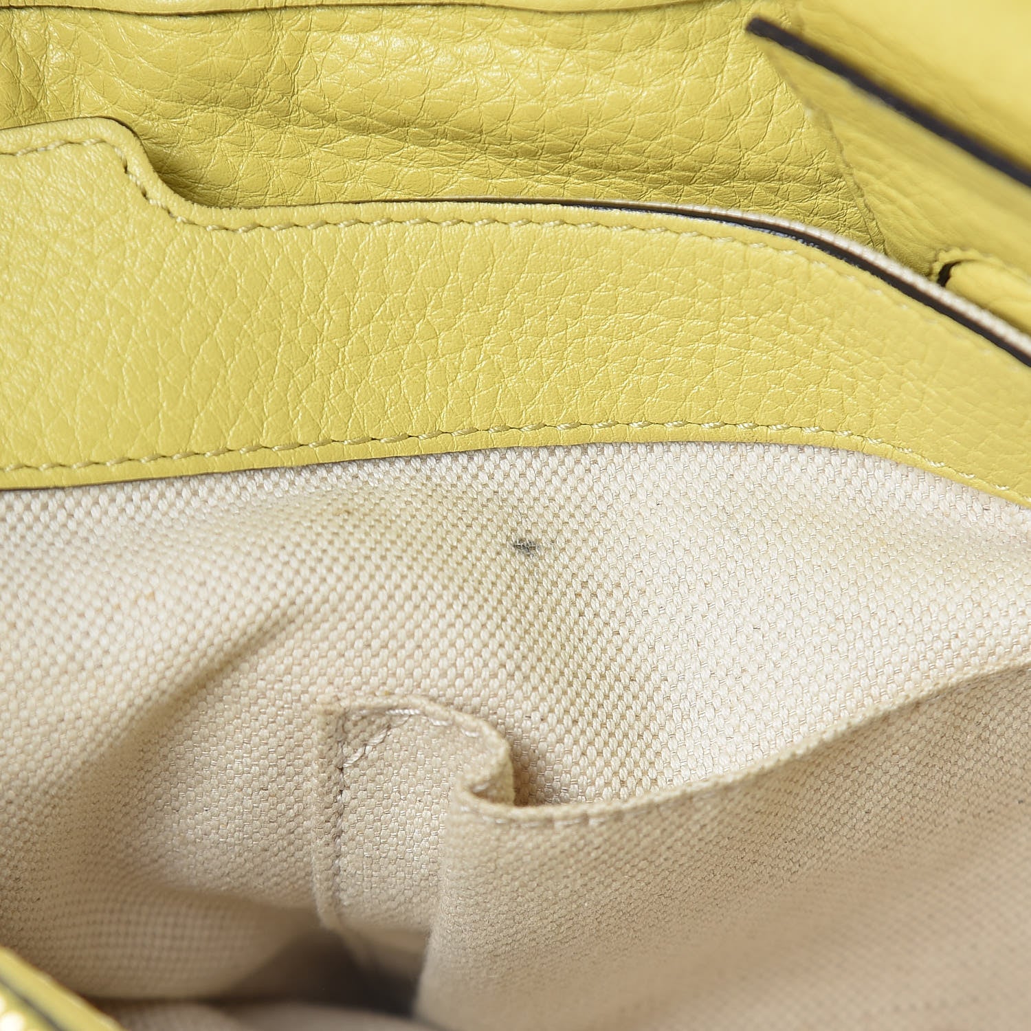 Gucci Pebbled Calfskin Large Bamboo Shopper Tote Citrus 18 of 19
