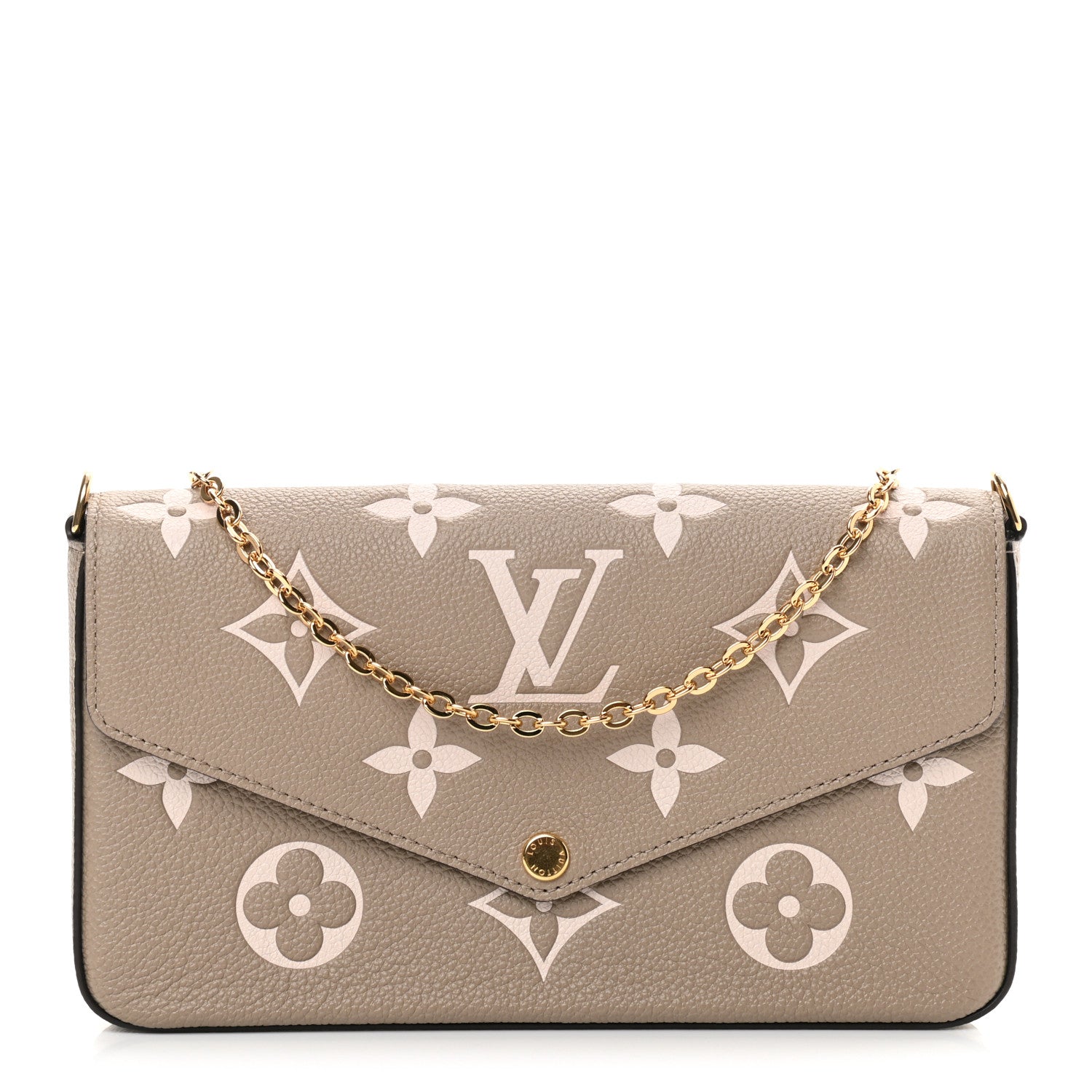 Louis Vuitton Empreinte Monogram Giant Felicie Pochette Tourterelle Creme 3 of 11