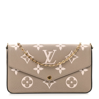 Louis Vuitton Empreinte Monogram Giant Felicie Pochette Tourterelle Creme 3 of 11