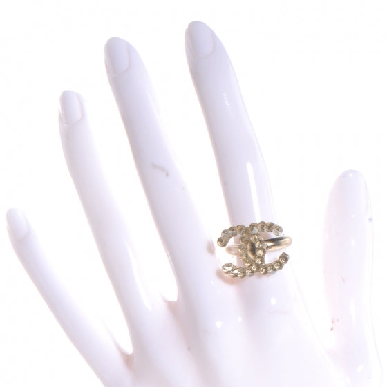 Crystal Logo CC Ring 6