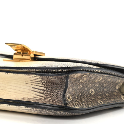 Celine Lizard Medium Classic Box Flap Bag Natural 8 of 9