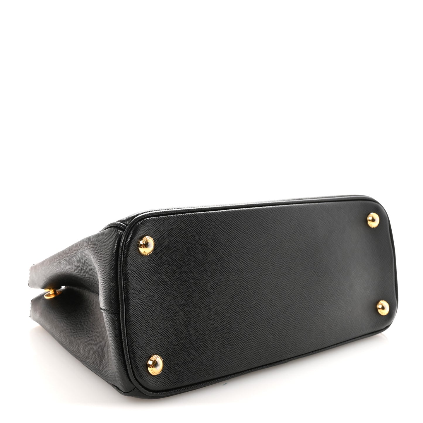 Saffiano Small Galleria Double Zip Tote Black