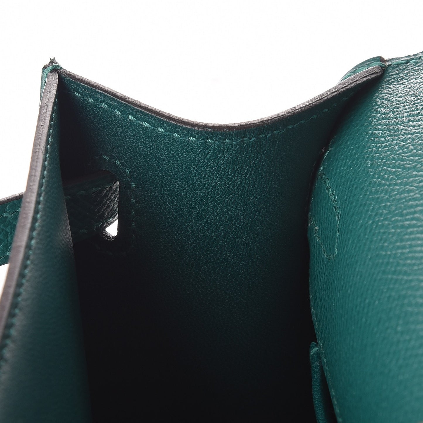 Epsom Kelly Pochette Clutch Malachite
