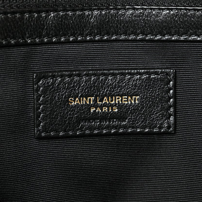 Saint Laurent Calfskin Linen Two Tone Cabas Tote Beige 6 of 9