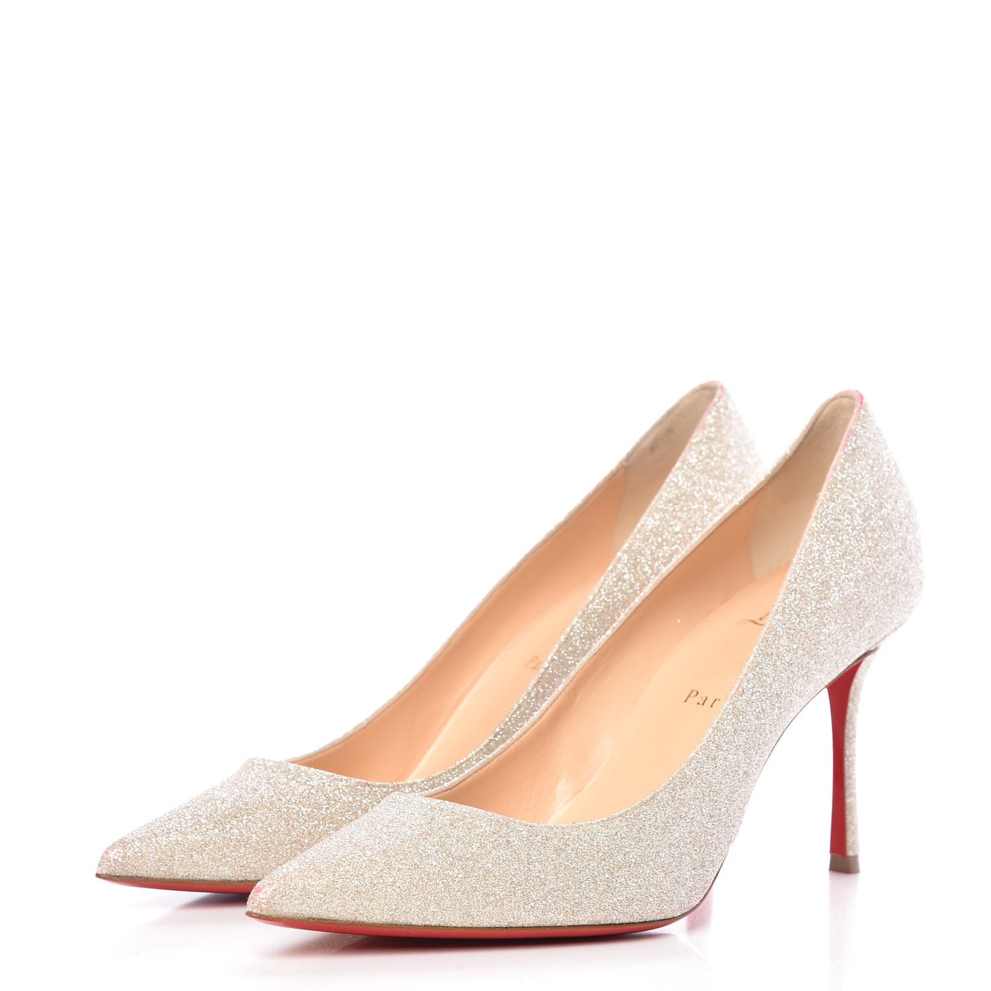 Glitter Decoltish 85 Pumps 39 Ivory