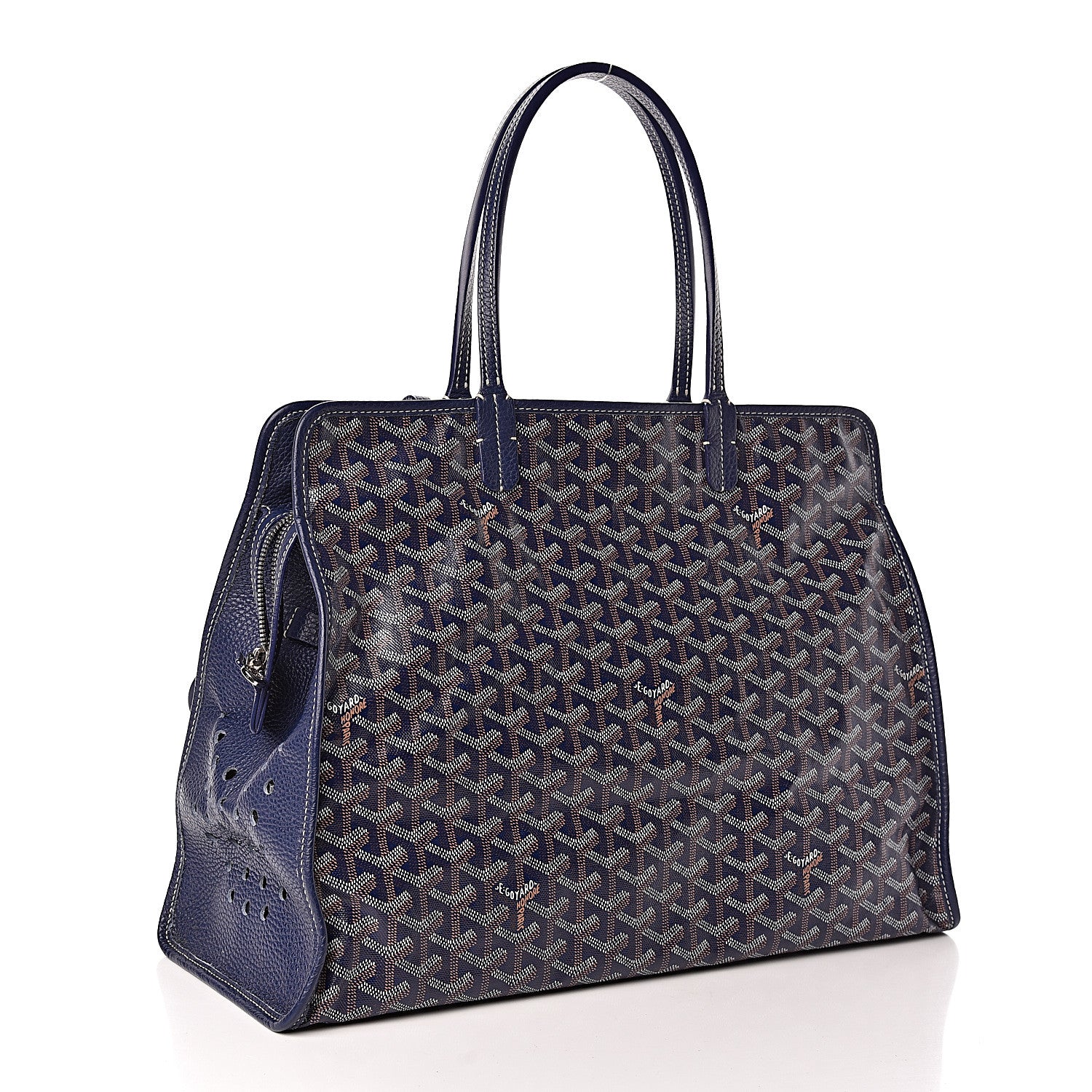 Goyard Goyardine Sac Hardy Pet Carrier PM Navy 4 of 11