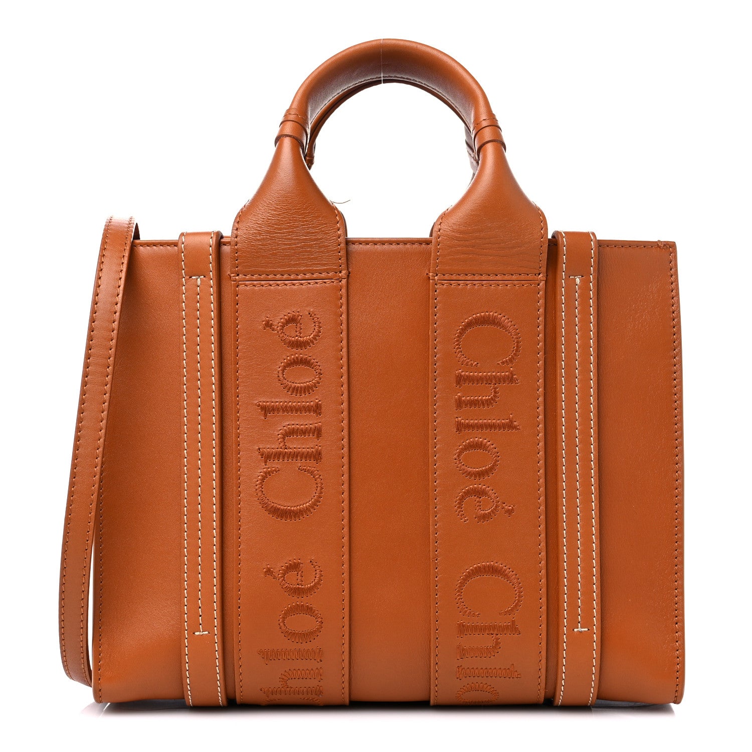 Chloe Calfskin Small Woody Tote Caramel 1 of 8