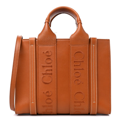 Chloe Calfskin Small Woody Tote Caramel 1 of 8