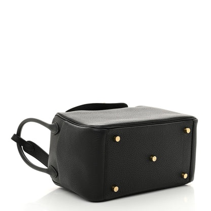 Hermes Taurillon Clemence Lindy 26 Black 4 of 10