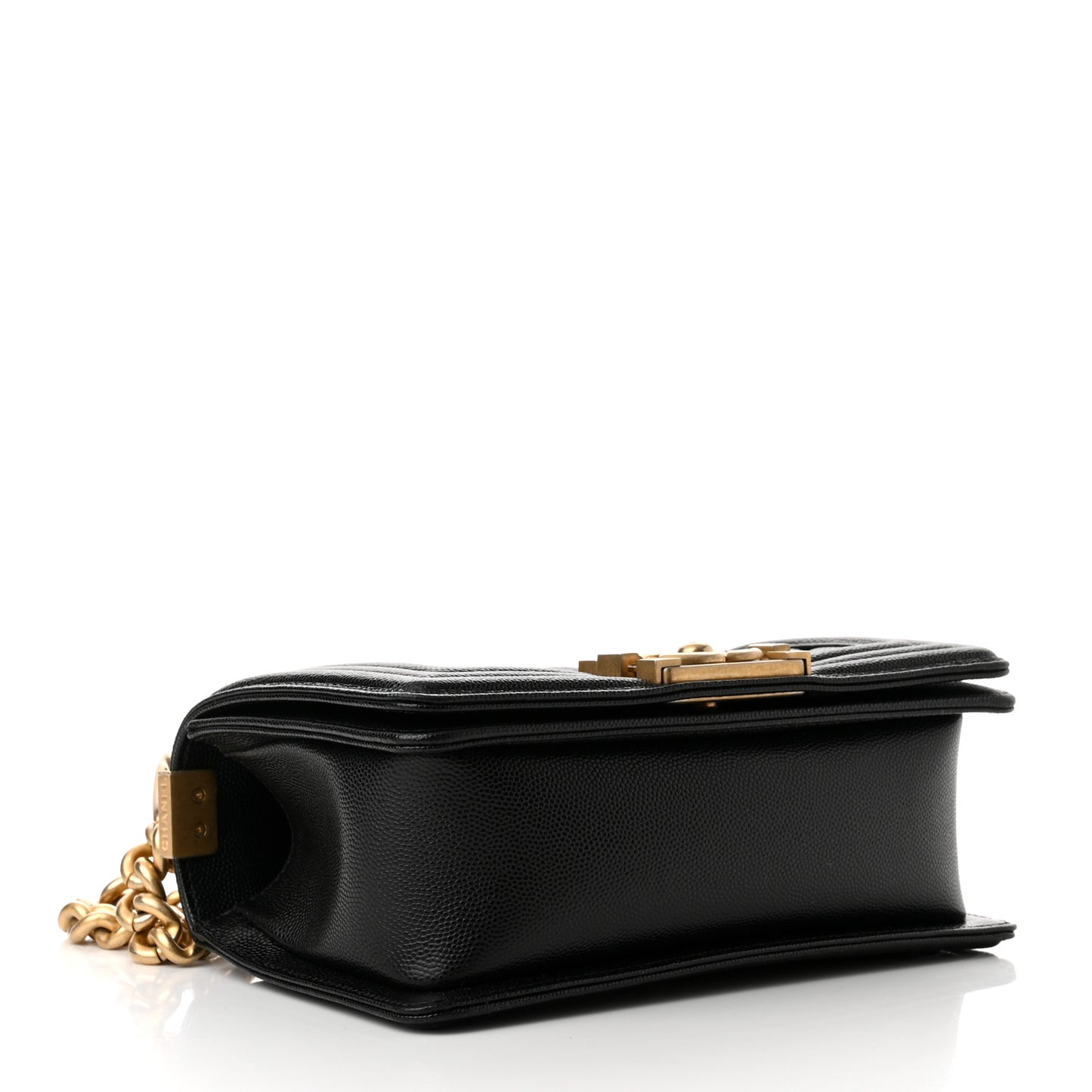 Caviar Quilted Small Boy Flap Black