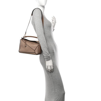 Loewe Grained Calfskin Small Puzzle Bag Sand Mink 2 of 10