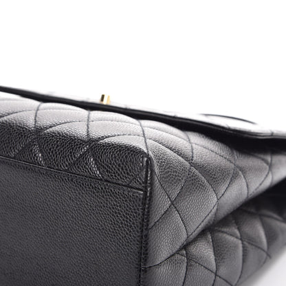 Chanel Caviar Quilted Jumbo Kelly Flap Black 11 of 12