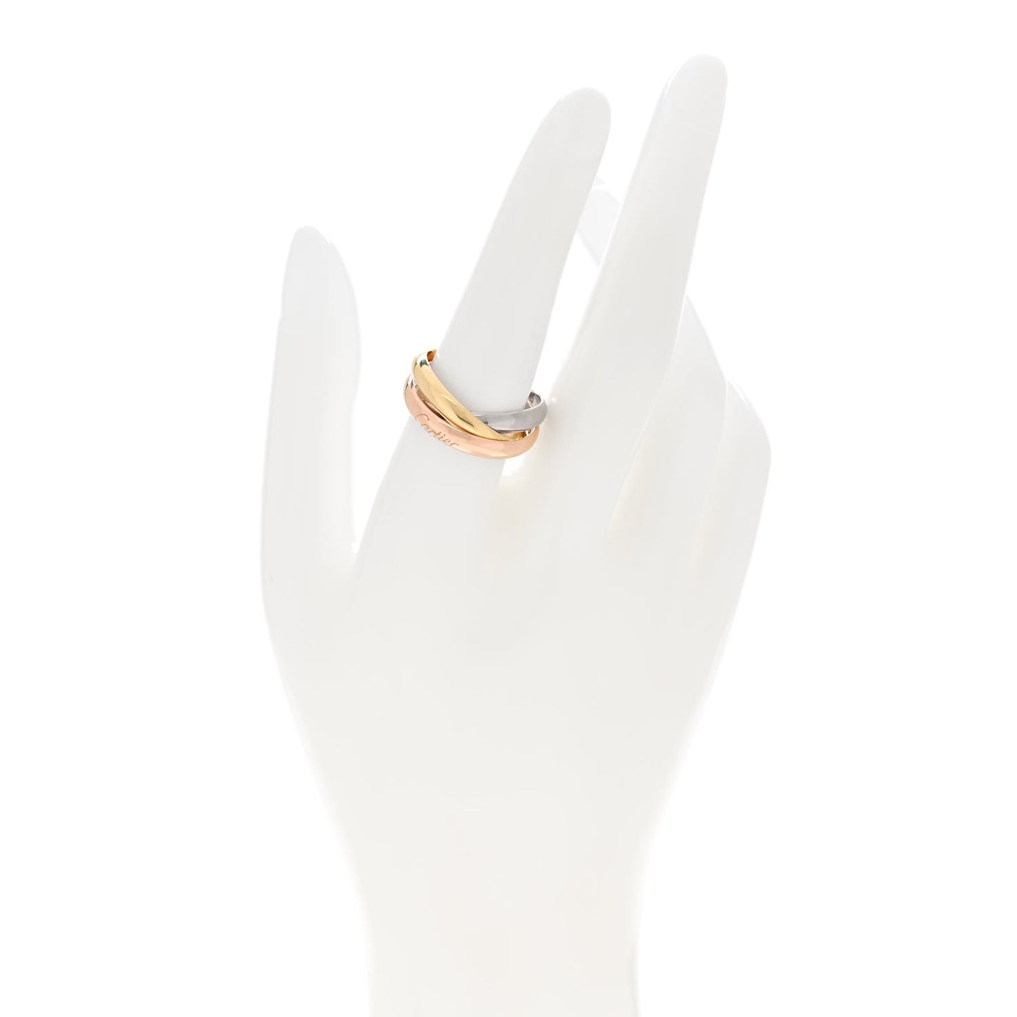 18K Pink Yellow White Gold Classic Trinity Ring 58 8.25