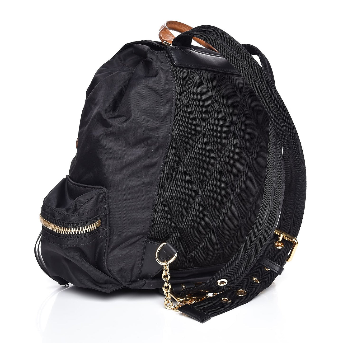 Nylon Large Rucksack Backpack Black