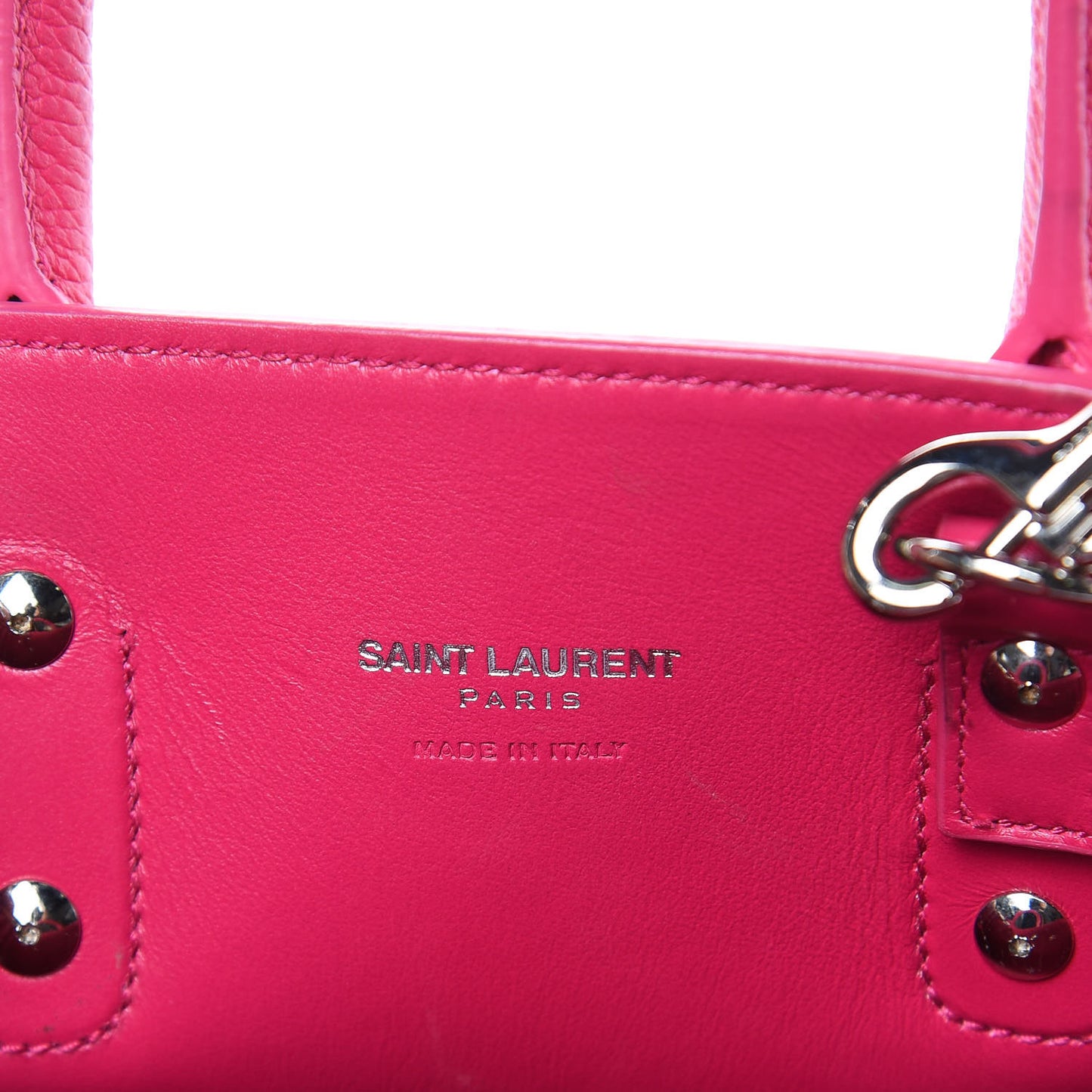 Grained Calfskin Nano Sac De Jour Fuchsia