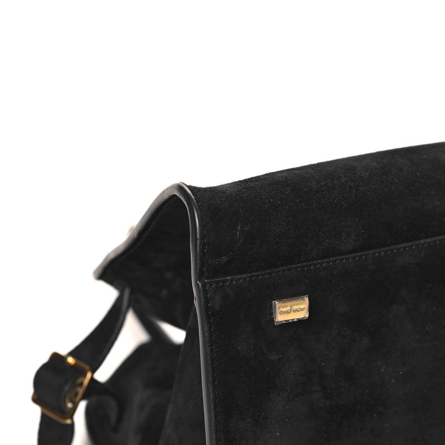 The Row Suede Soft Margaux 10 Bag Black 10 of 11
