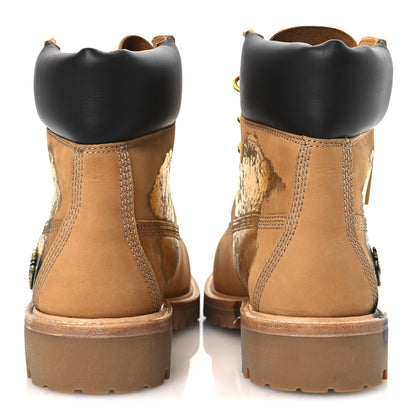 Jimmy Choo X TIMBERLAND Nubuck Graffiti Womens Ankle Boots 9.5 Wheat Gold 5 of 11