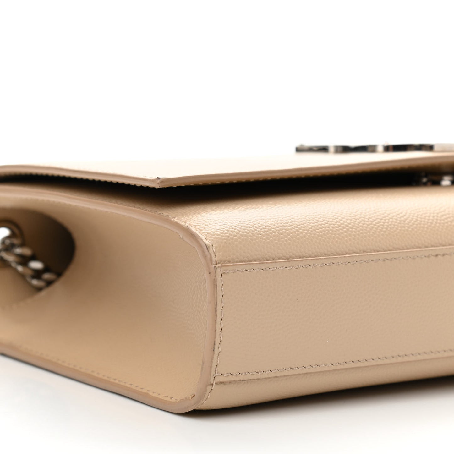 Grain De Poudre Medium Classic Monogram Kate Satchel Sable Beige