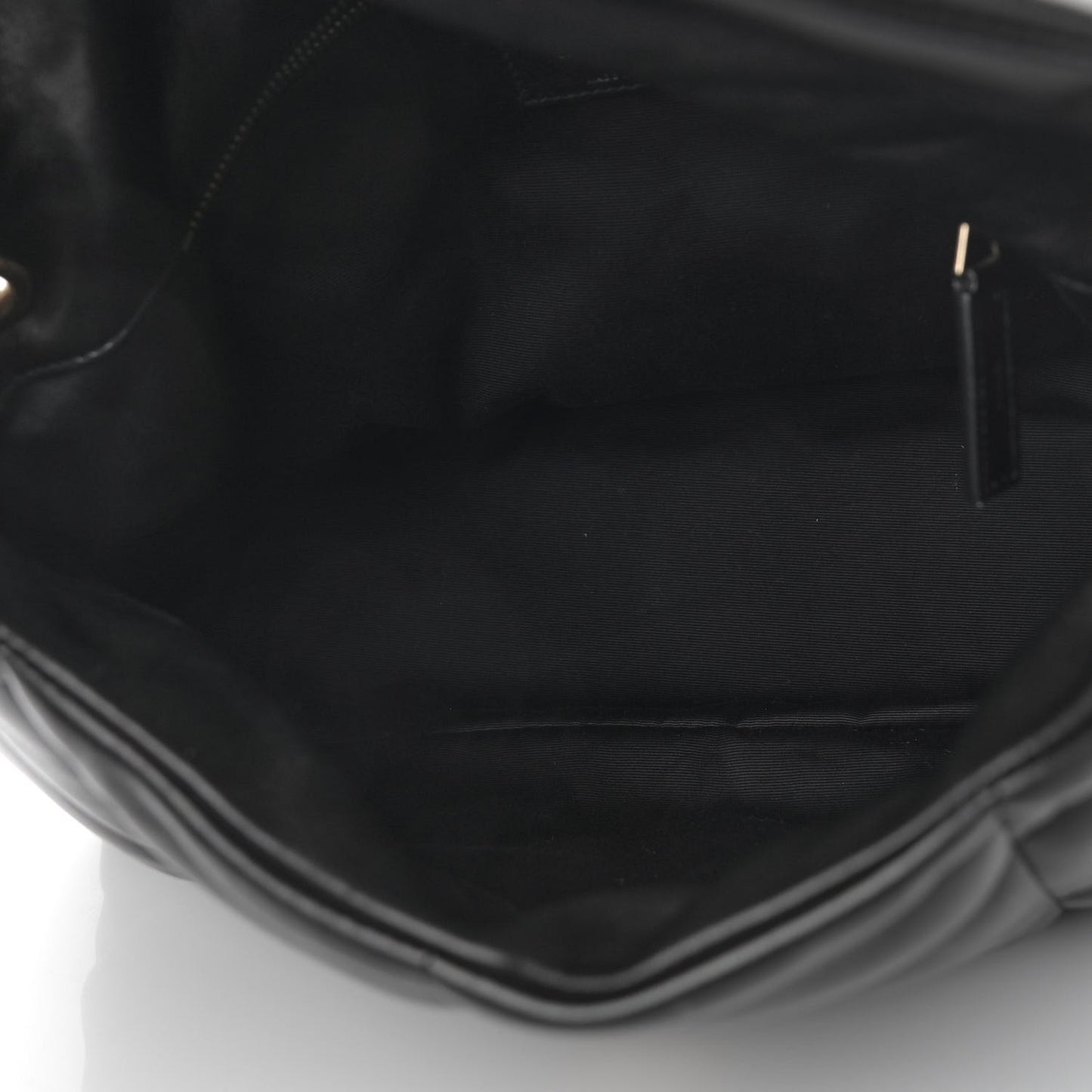 Lambskin Quilted Medium Loulou Puffer Monogram Chain Satchel Black
