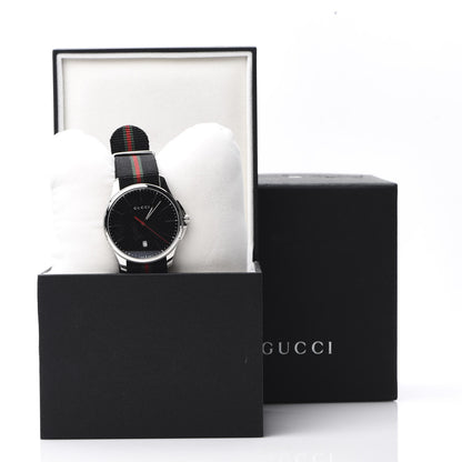 Gucci Stainless Steel Nylon 40mm G-Timeless Web Quartz Watch Black 7 of 7