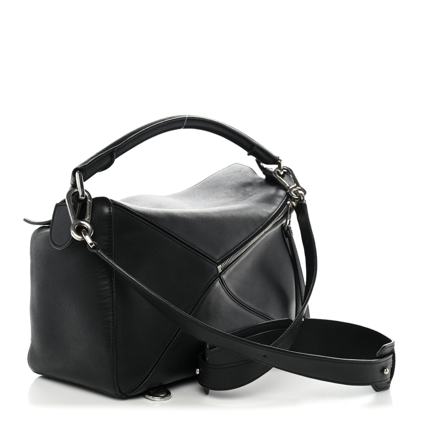 Calfskin Medium Puzzle Bag Black