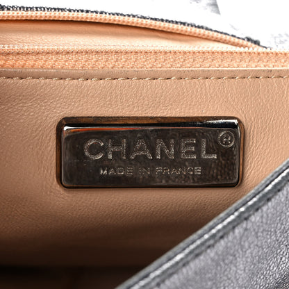 Chanel Metallic Deerskin Luxe Ligne Flap Silver 6 of 11