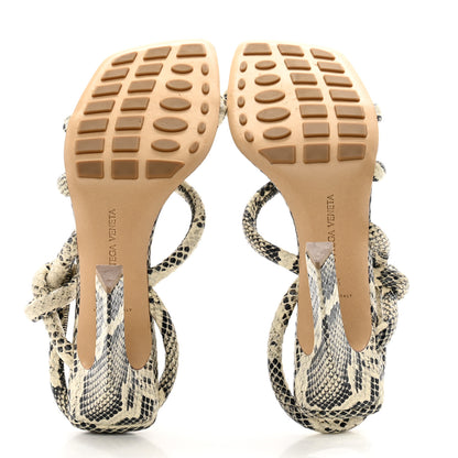 Bottega Veneta Calfskin Knotted Python Print Jimbo Slingback Sandals 39.5 Multicolor 5 of 7
