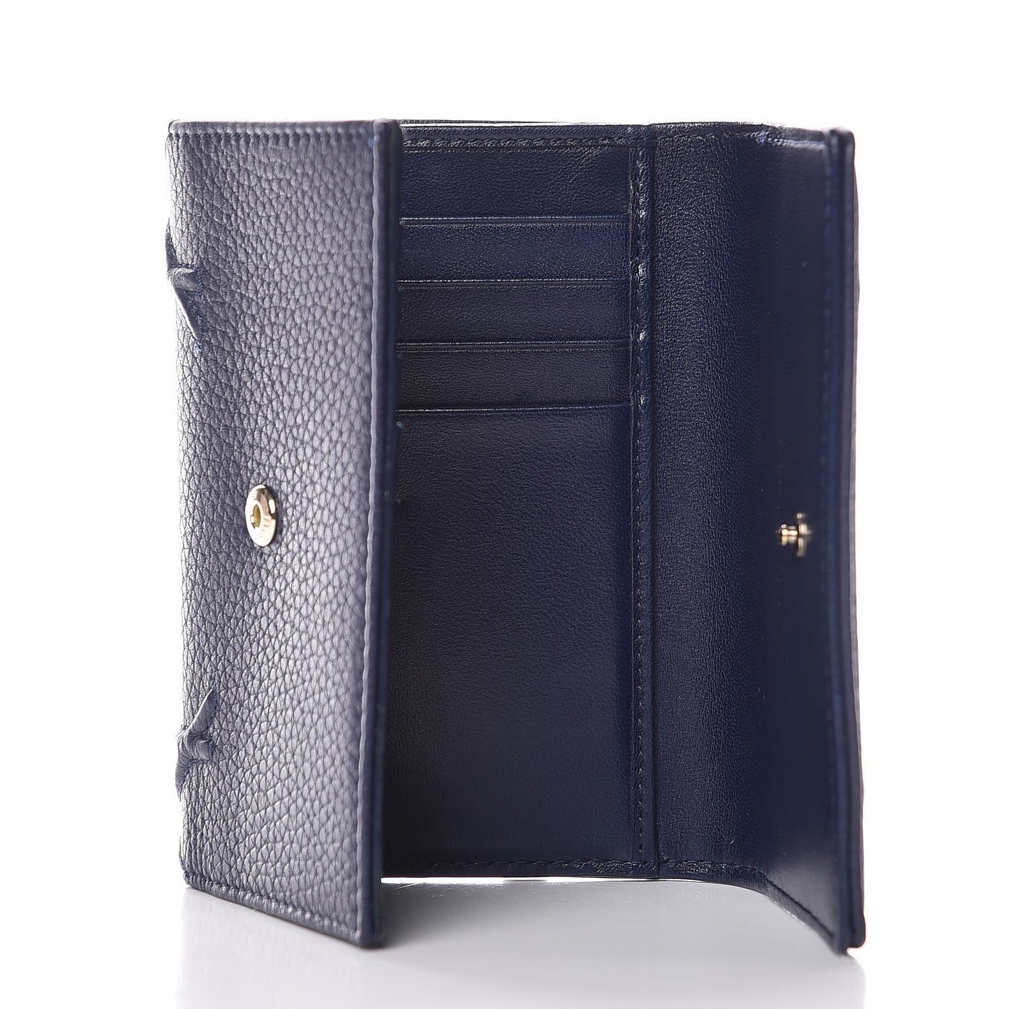 Grained Calfskin Cannage Diorama Elancee Wallet Blue