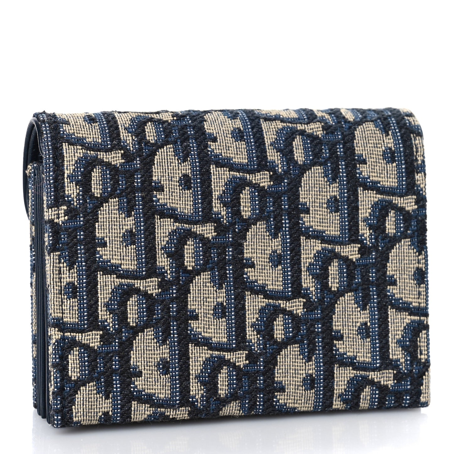 Oblique Saddle 5-Gusset Card Holder Blue