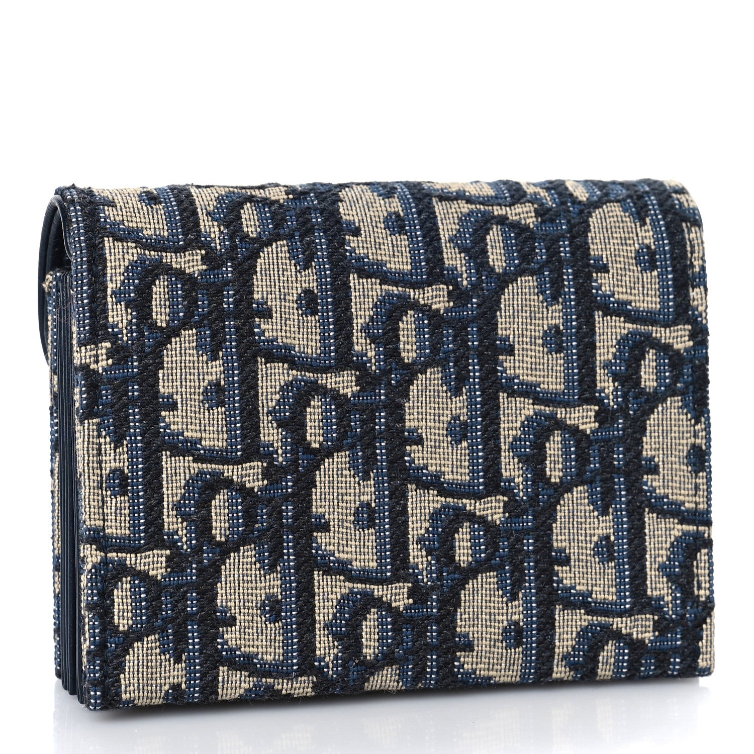 Christian Dior Oblique Saddle 5-Gusset Card Holder Blue 3 of 9