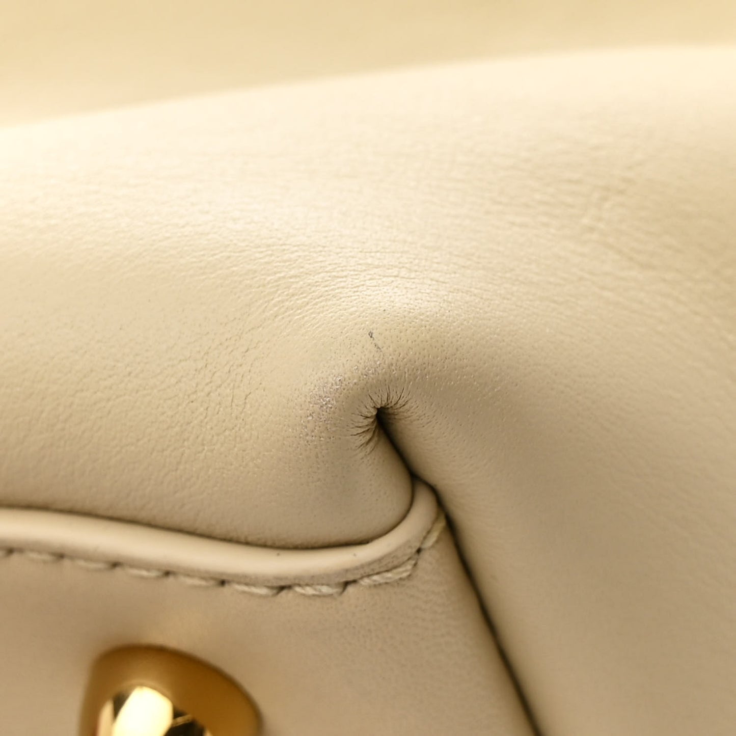Silky Calfskin Large Andiamo Shoulder Bag Light Butter