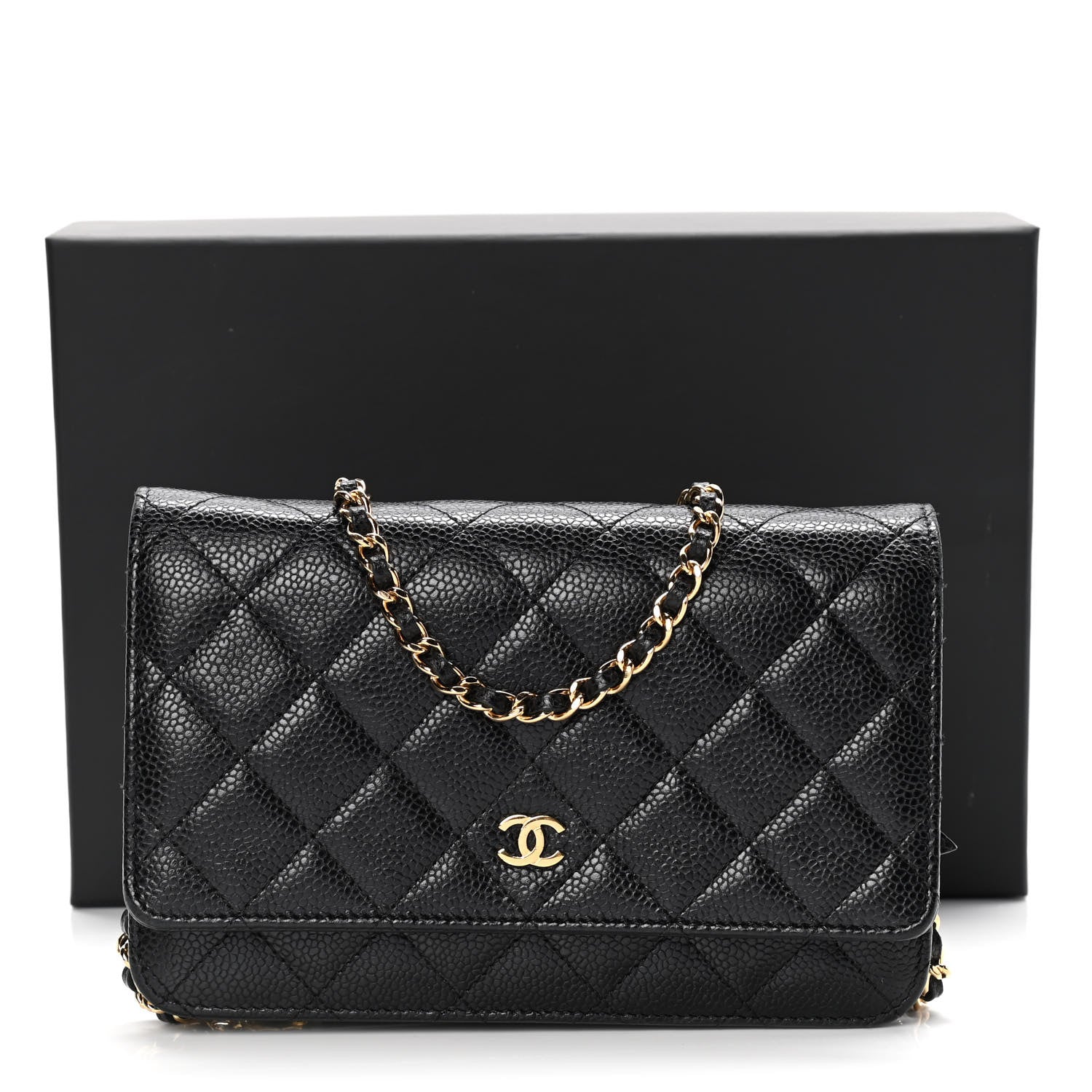 Chanel Caviar Quilted Wallet On Chain WOC Black 13 of 13