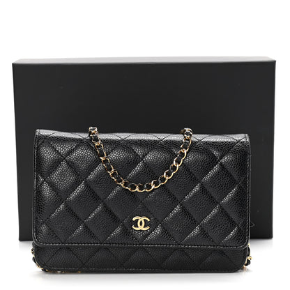 Chanel Caviar Quilted Wallet On Chain WOC Black 13 of 13