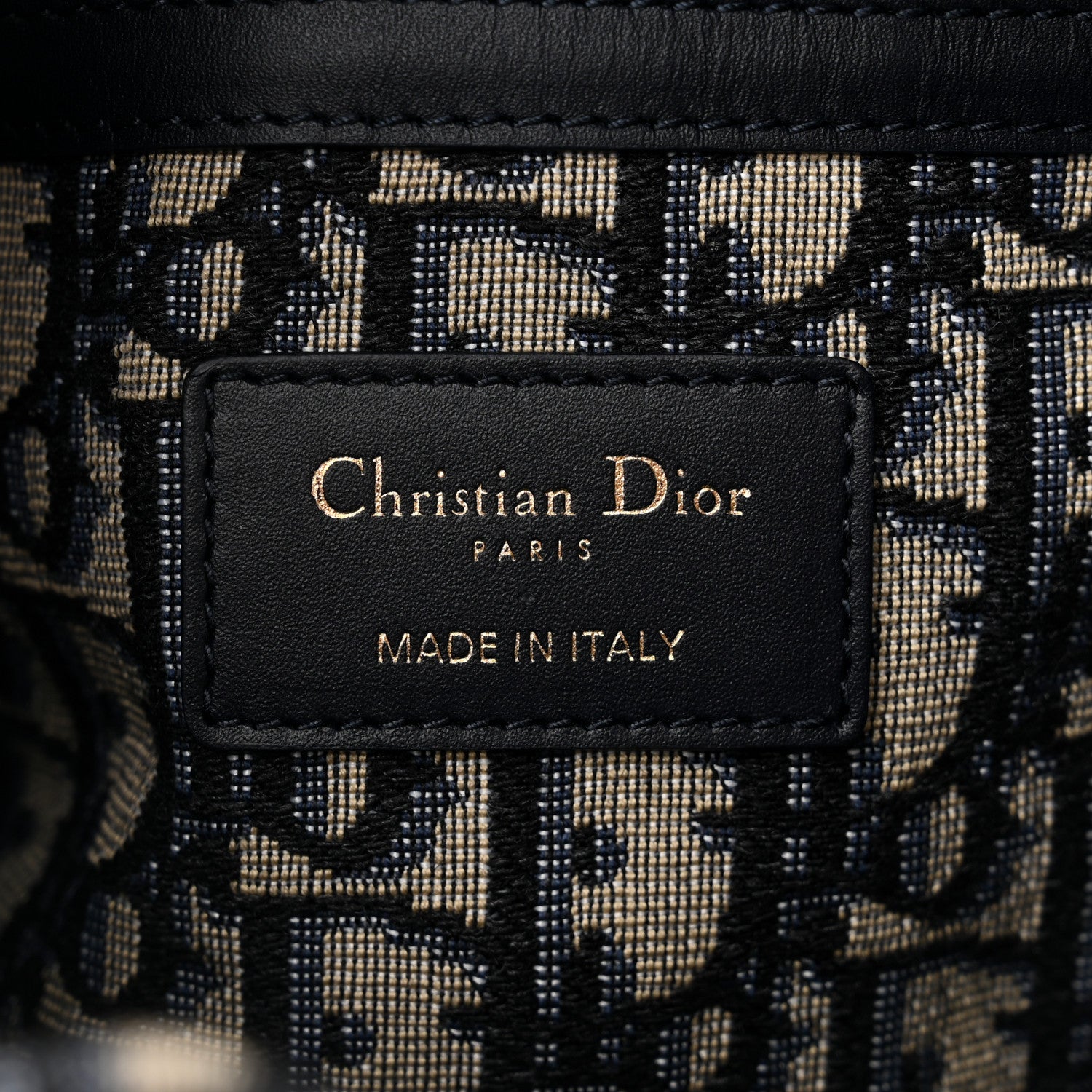 Christian Dior Wicker Oblique Drawstring Bucket Bag Blue 6 of 10