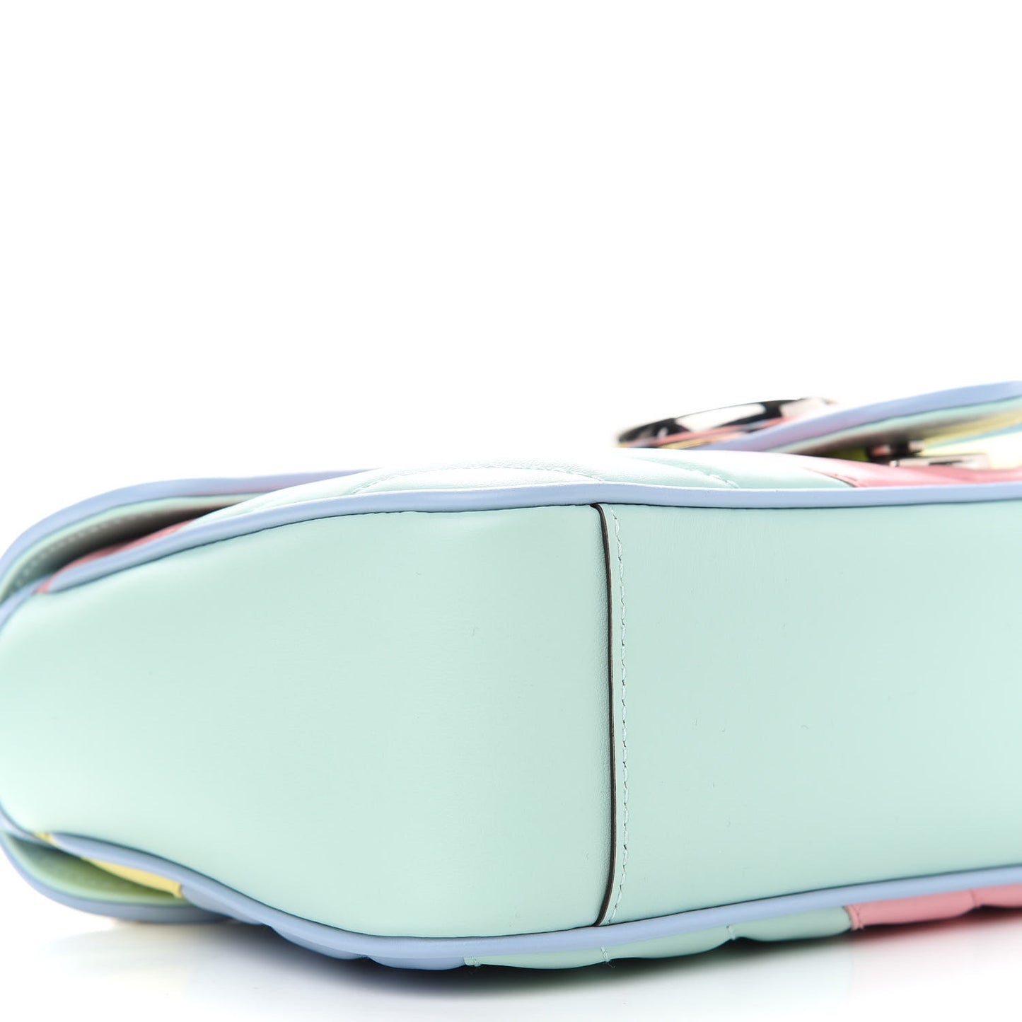 Calfskin Matelasse Diagonal Small GG Marmont Shoulder Bag Multicolor Pastel