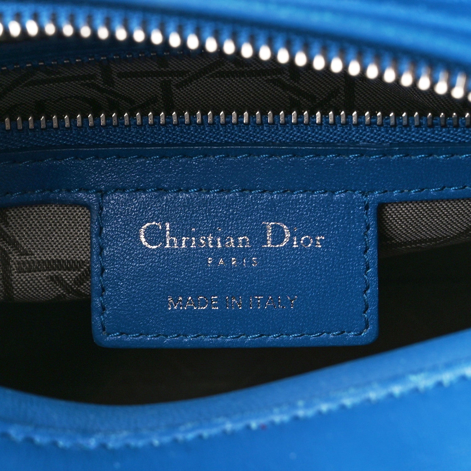 Christian Dior Lambskin Cannage Medium Lady Dior Blue Persan 7 of 15