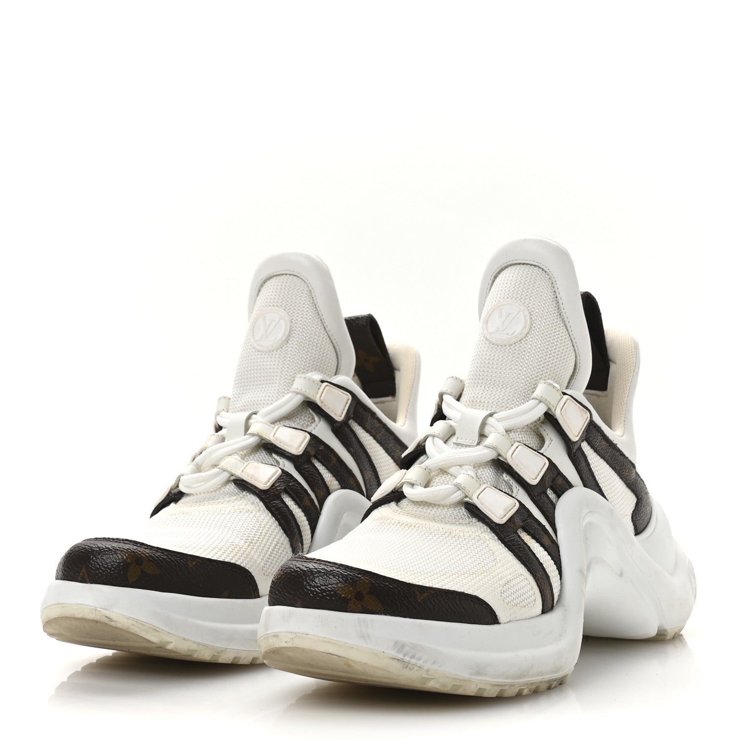 Louis Vuitton Patent Monogram LV Archlight Sneakers 38 White 4 of 8