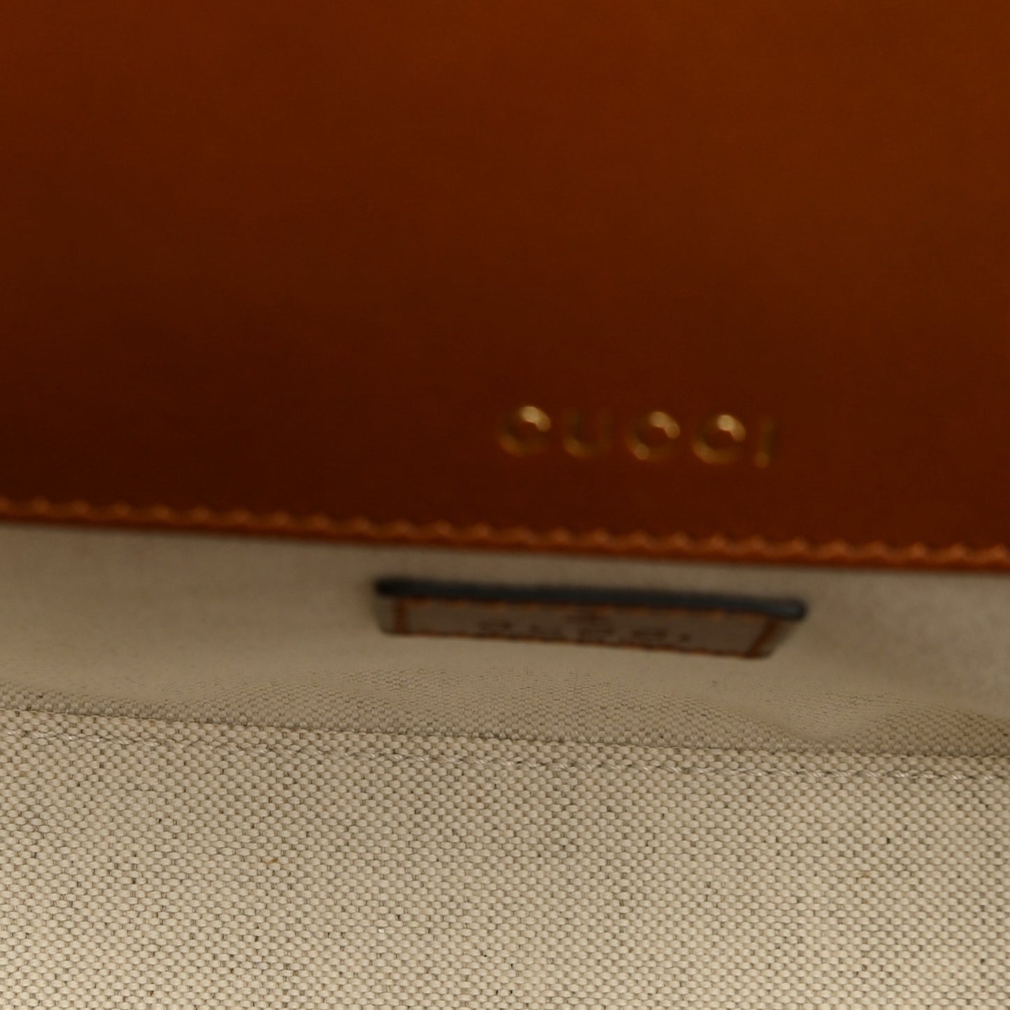 New Canvas Charisma Calfskin Crystal GG Monogram Mini Horsebit 1955 Shoulder Bag Camel Ebony