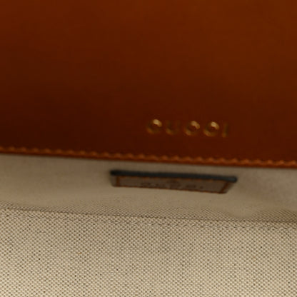 Gucci New Canvas Charisma Calfskin Crystal GG Monogram Mini Horsebit 1955 Shoulder Bag Camel Ebony 5 of 10