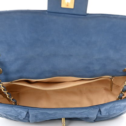 Chanel Iridescent Calfskin Large Chic Quilt Flap Dark Blue 5 of 11