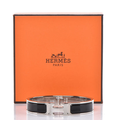 Hermes Enamel Narrow Clic Clac H Bracelet GM Black 5 of 5
