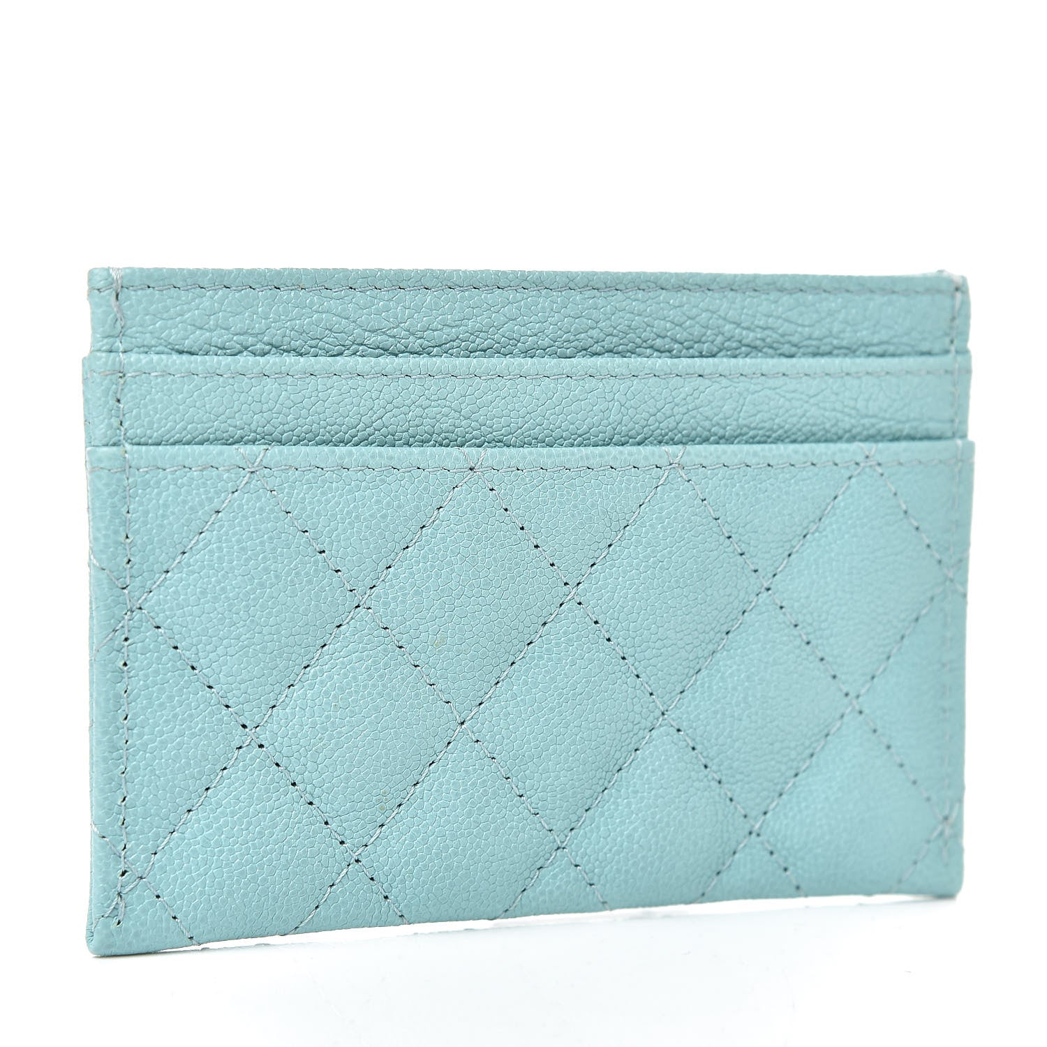 Chanel Caviar Quilted Boy Card Holder Light Blue 3 of 9