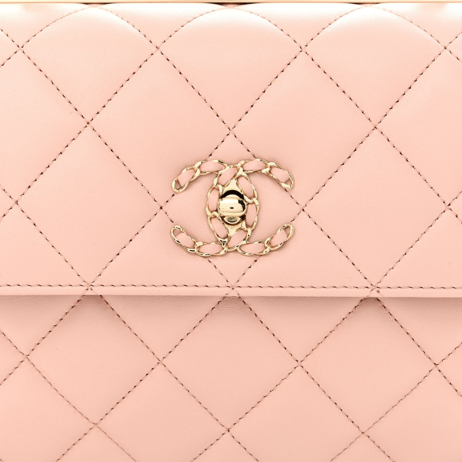 Chanel Lambskin Quilted Small Trendy Chain CC Flap Dual Handle Bag Light Pink 8 of 10