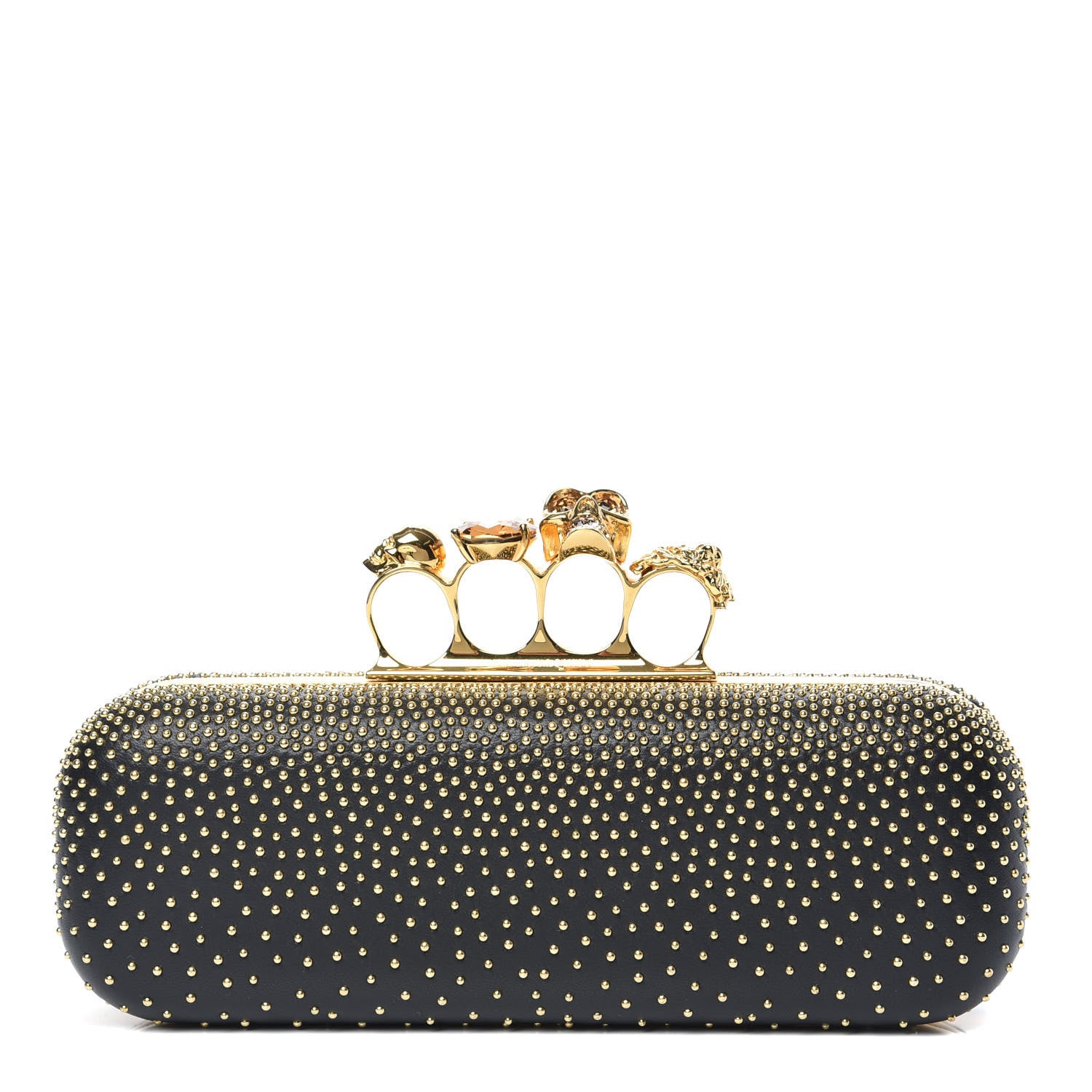 Alexander McQueen Studded Knucklebox Clutch Black 1 of 10