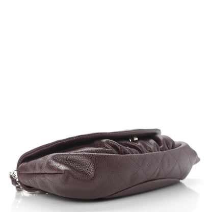 Chanel Caviar Half Moon Wallet On Chain WOC Bordeaux 4 of 12