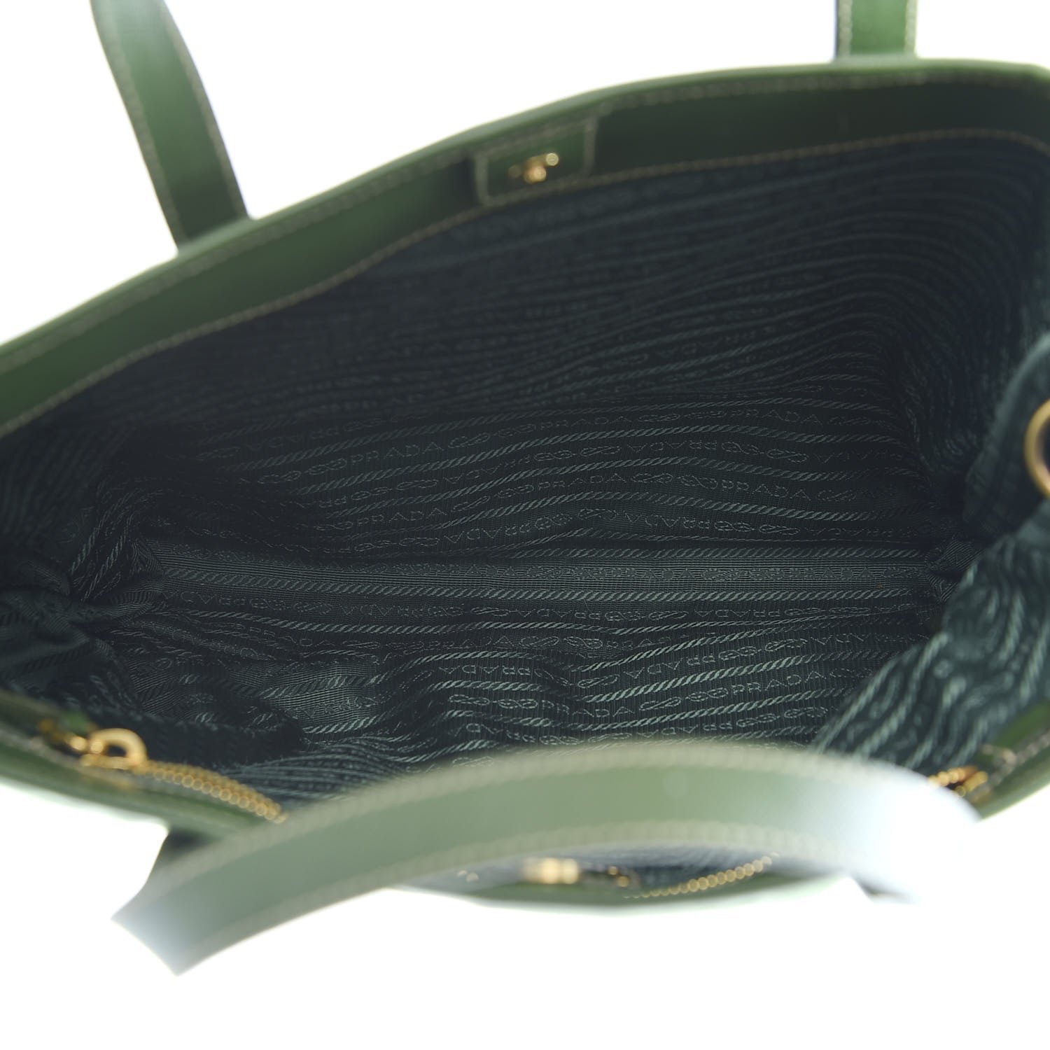 Prada Tessuto Nylon Oro Tote Larice 4 of 9