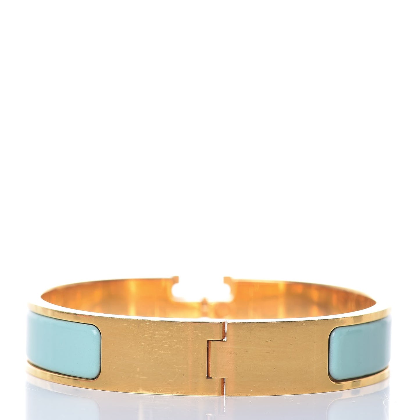 Enamel Narrow Clic Clac H Bracelet PM Bleu Atoll