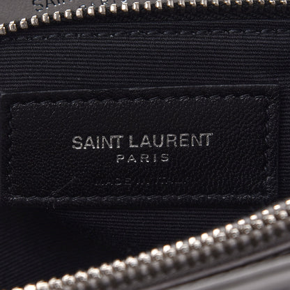 Saint Laurent Calfskin Y Quilted Monogram Medium Loulou Chain Satchel Light Gray 6 of 9