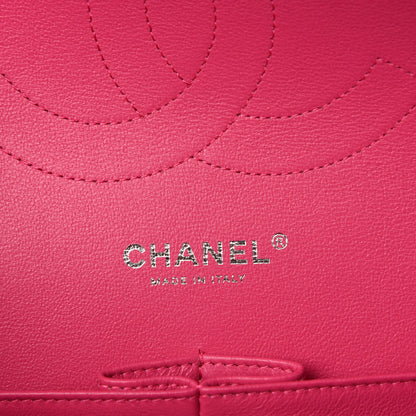 Chanel Lambskin Quilted Jumbo Double Flap Dark Pink 11 of 13