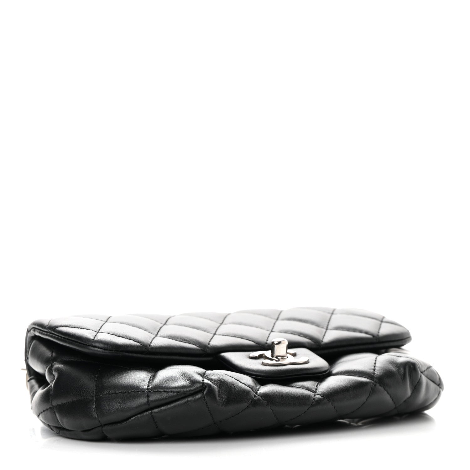 Chanel Calfskin Quilted CC Uniform Flap Belt Bag Black 4 of 15
